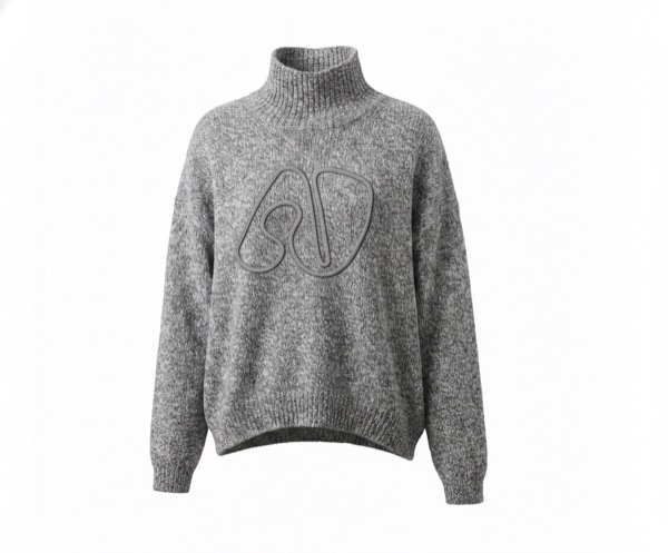 Embroidered Sweater 02 in Grey